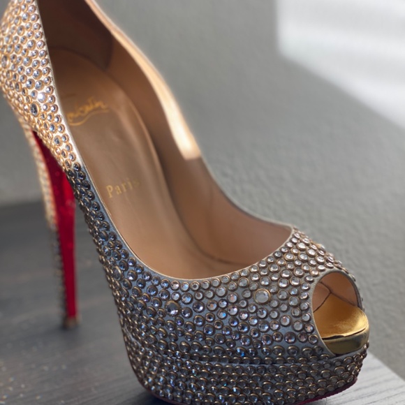 Rare Christian Louboutin Swarovski crystal heels - Picture 6 of 7